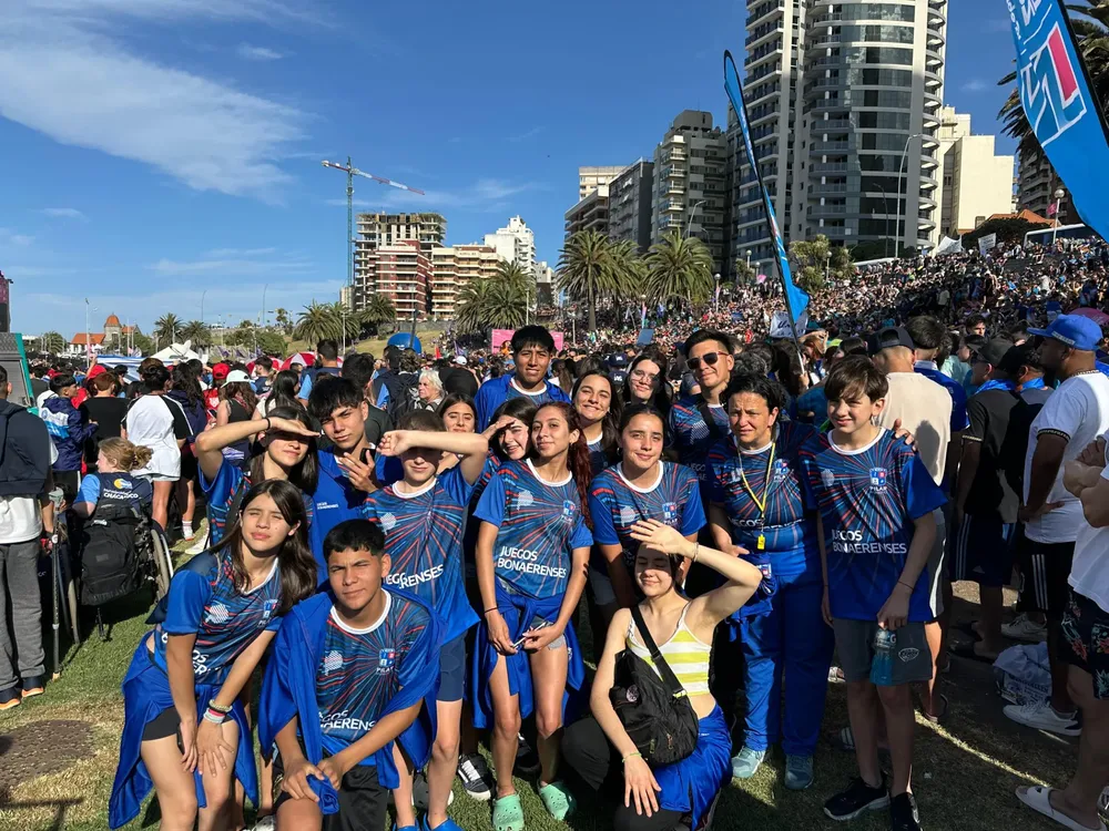 Pilar en la ceremonia de apertura